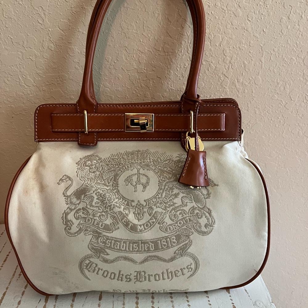 Brooks Brothers Brown and Cream Women's Bag